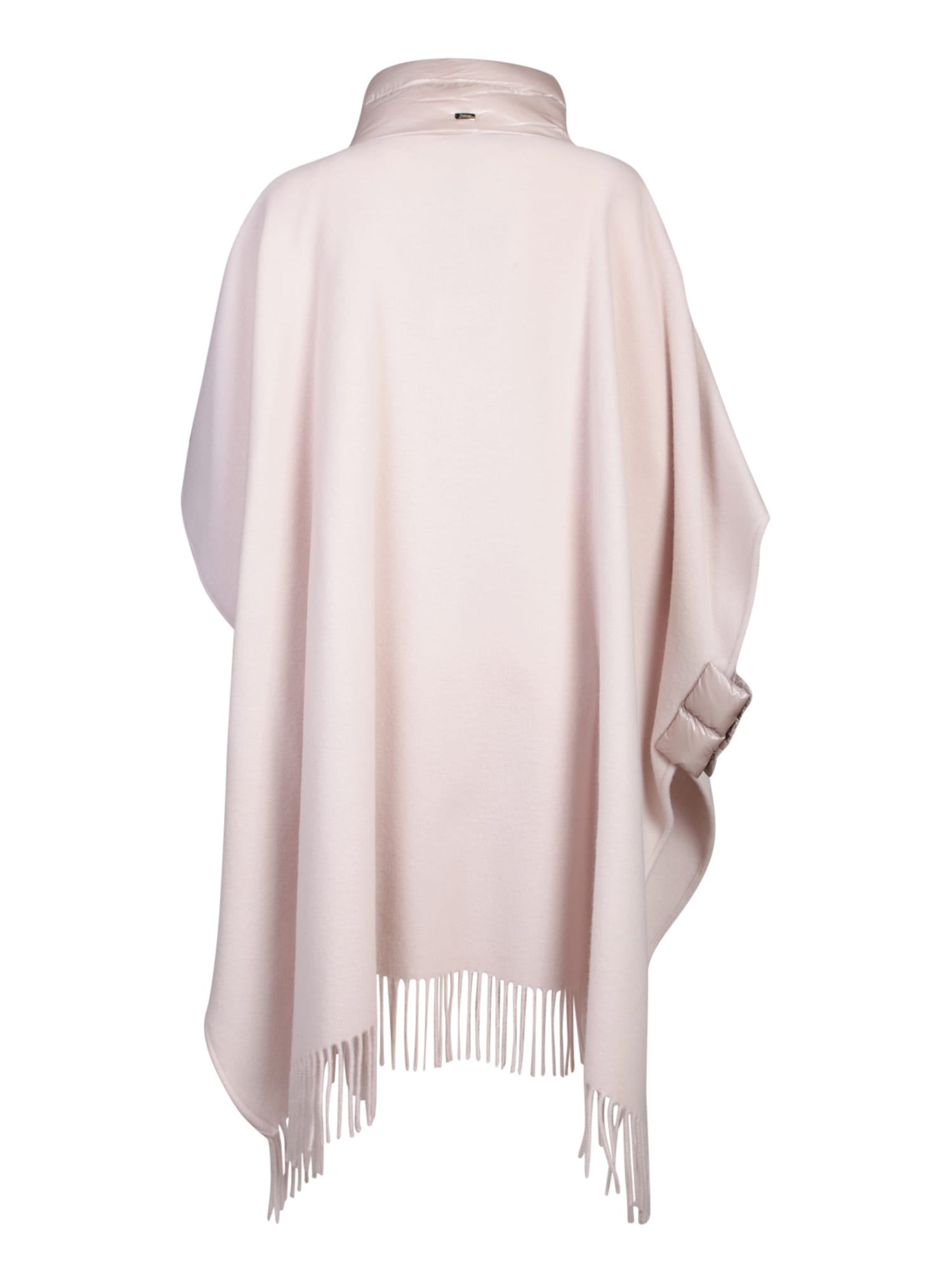 Shop Herno Wool And Cashmere Blend Chantilly Poncho In Grey