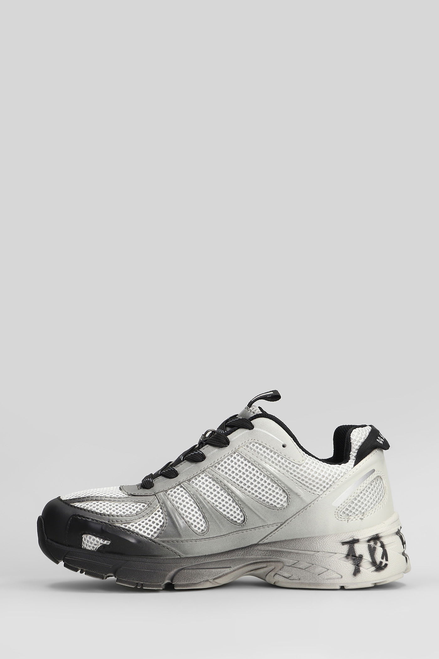 44 Label Group Dragger Sneakers In Grey Polyester In Multi