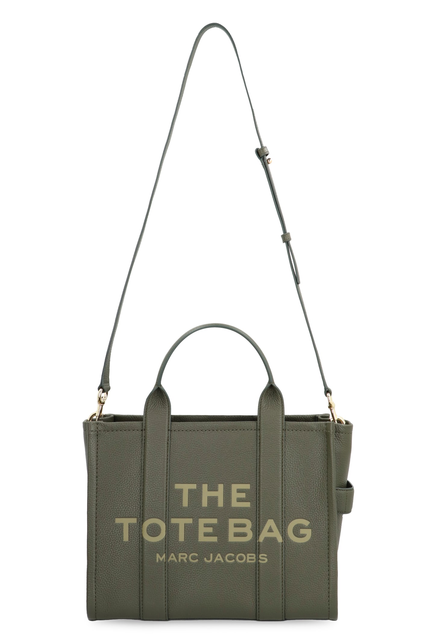 Shop Marc Jacobs The Tote Bag Leather Bag In Forest