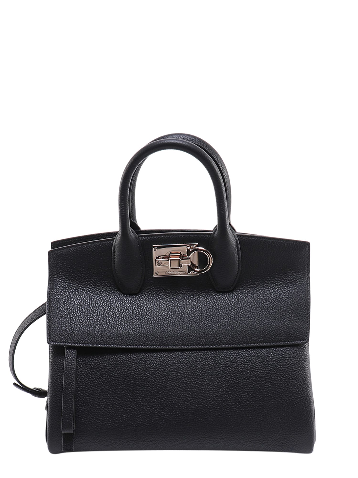 Ferragamo The Studio Handbag In Black