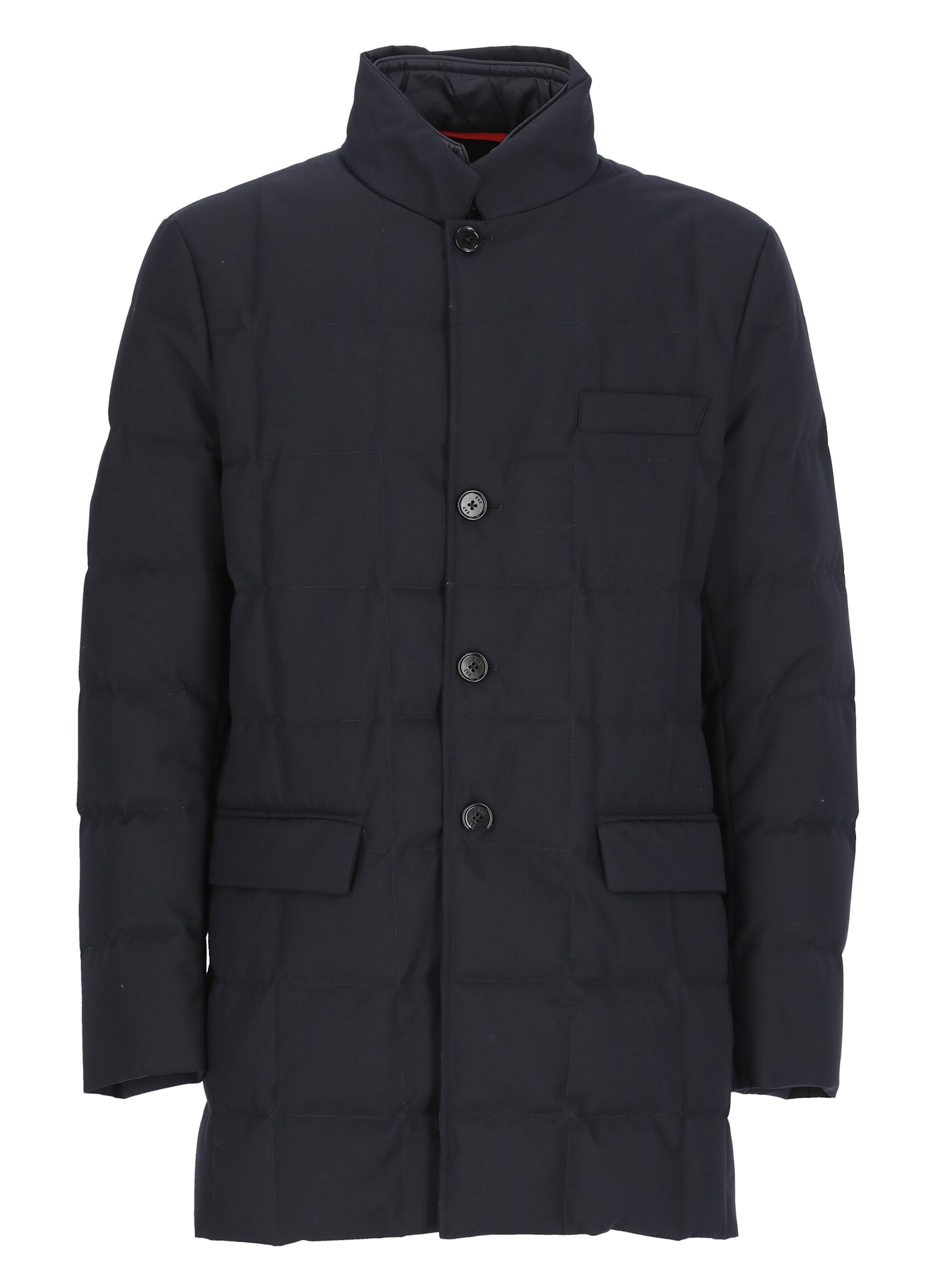 Shop Fay Padded And Quilted Down Jacket In Blue