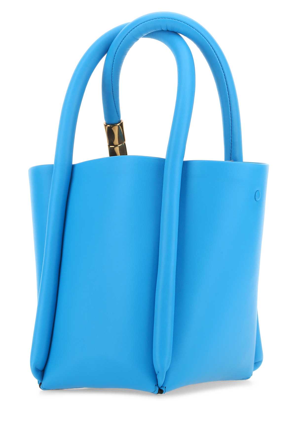 Boyy Light Blue Leather Lotus 12 Handbag In Hawaii