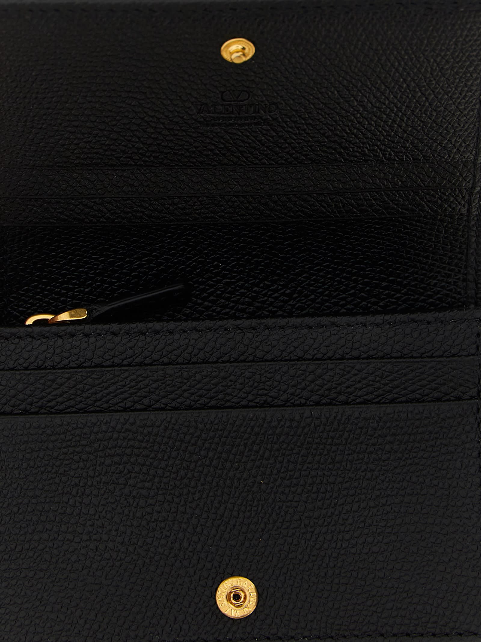 Valentino Garavani Vlogo Signature Wallet Wallets And Card Holders Black In Black