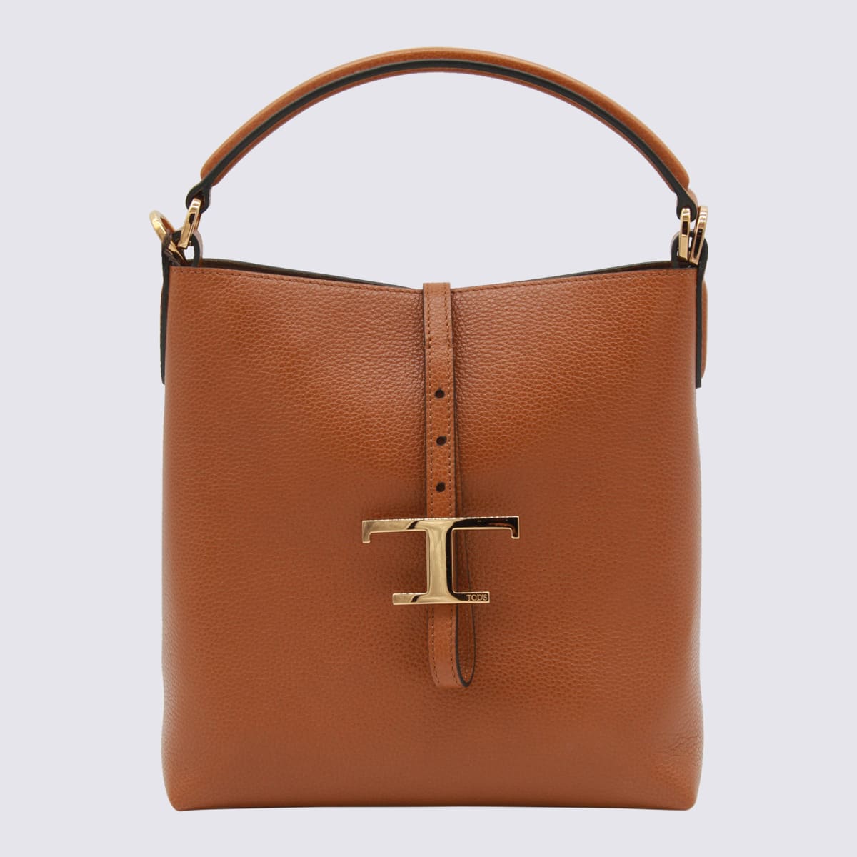 Brown Leather Top Handle Bag