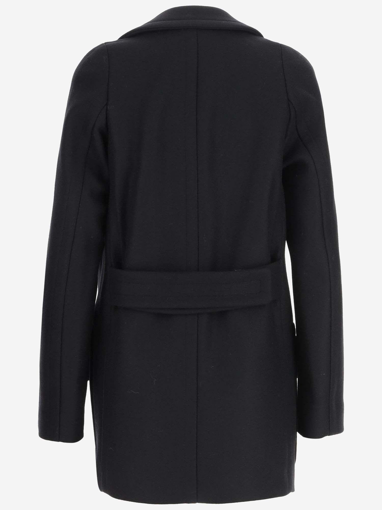 Shop Dries Van Noten Wool Blend Double-breasted Coat In Black