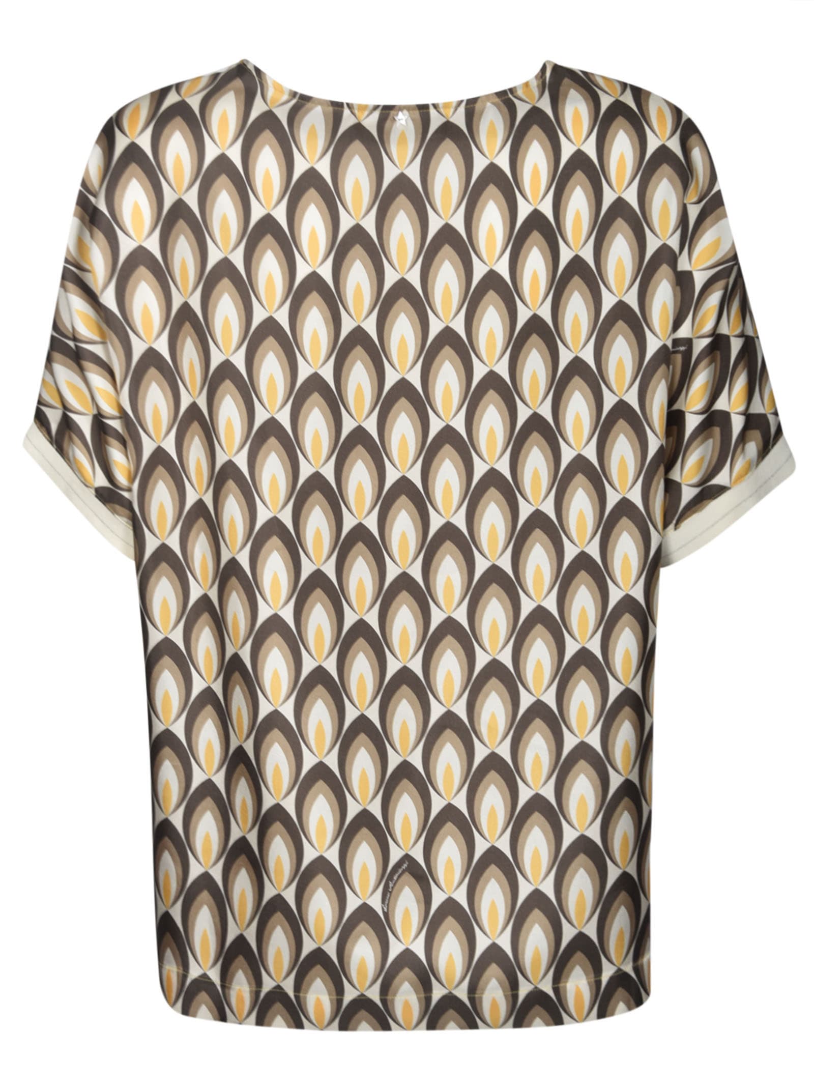 Shop Lorena Antoniazzi Monogram Print Tunic In Beige/yellow