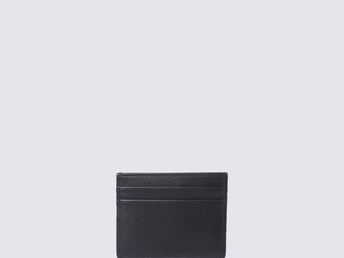 Shop Dolce & Gabbana Black Leather Logo Cardholder