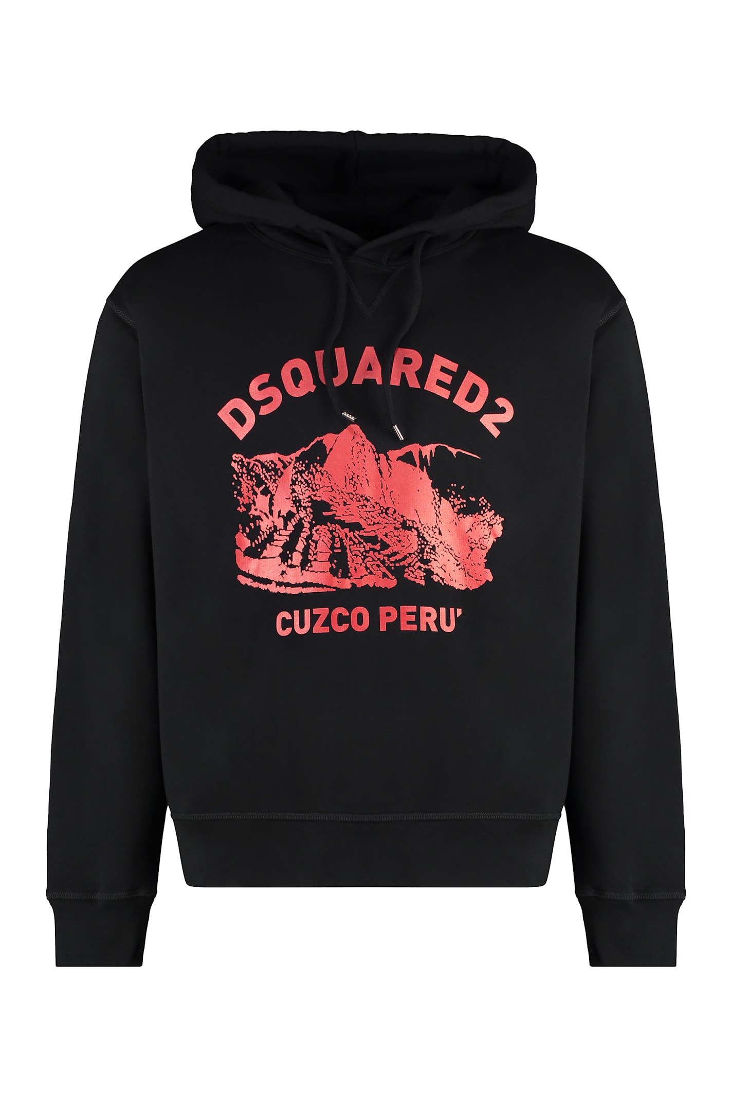 Shop Dsquared2 Cotton Hoodie In Black