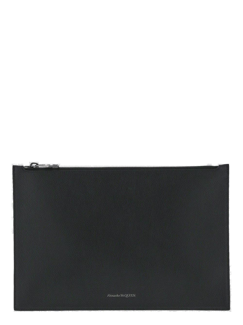 Alexander McQueen Logo Detailed Zip-up Clutch Bag
