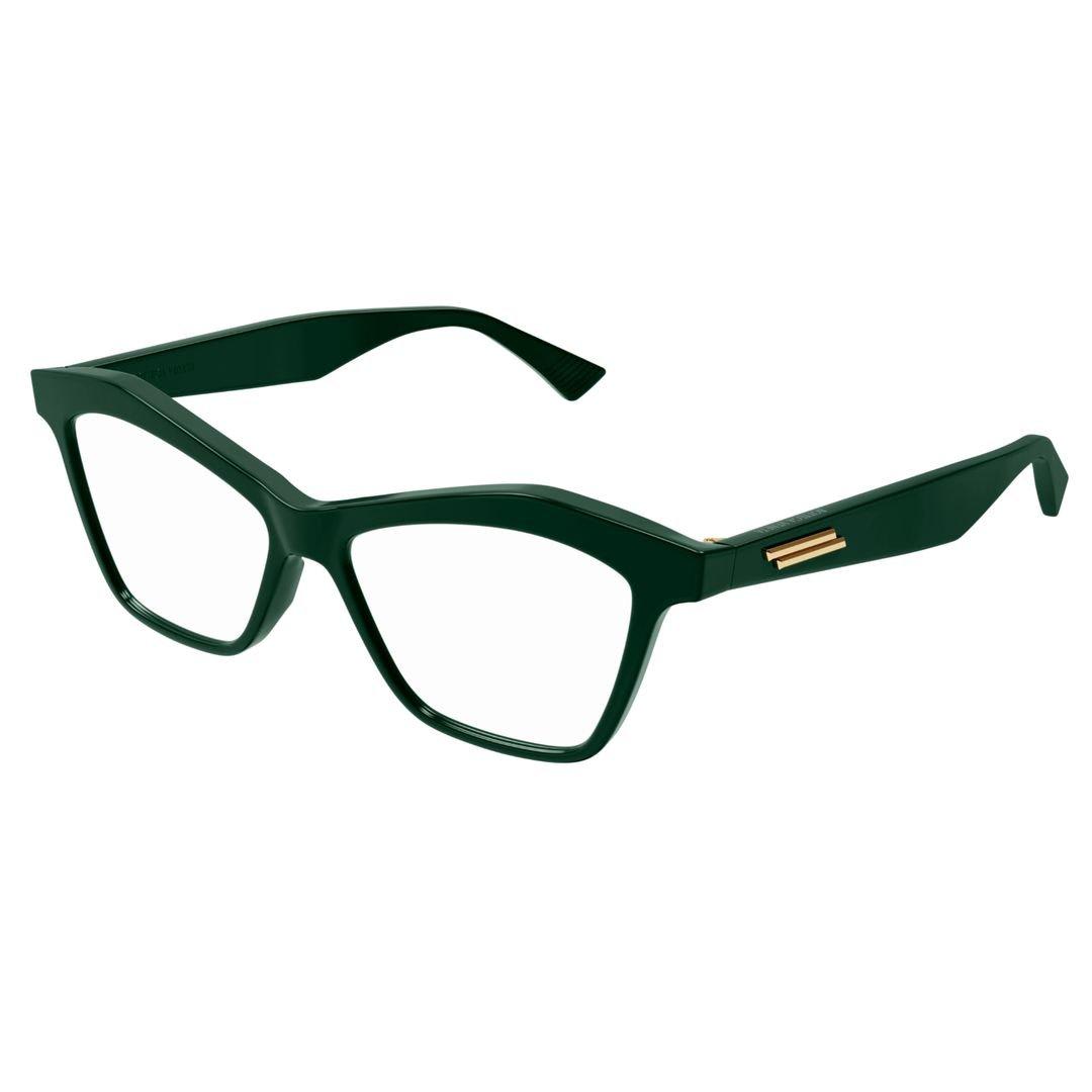 Shop Bottega Veneta Cat-eye Frame Glasses In 006 Green Green Transpare