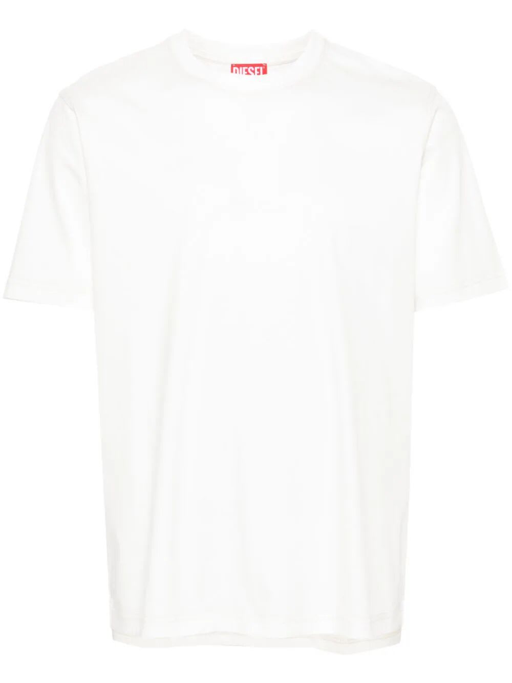 Shop Diesel Must Slits T-shirt In Cream