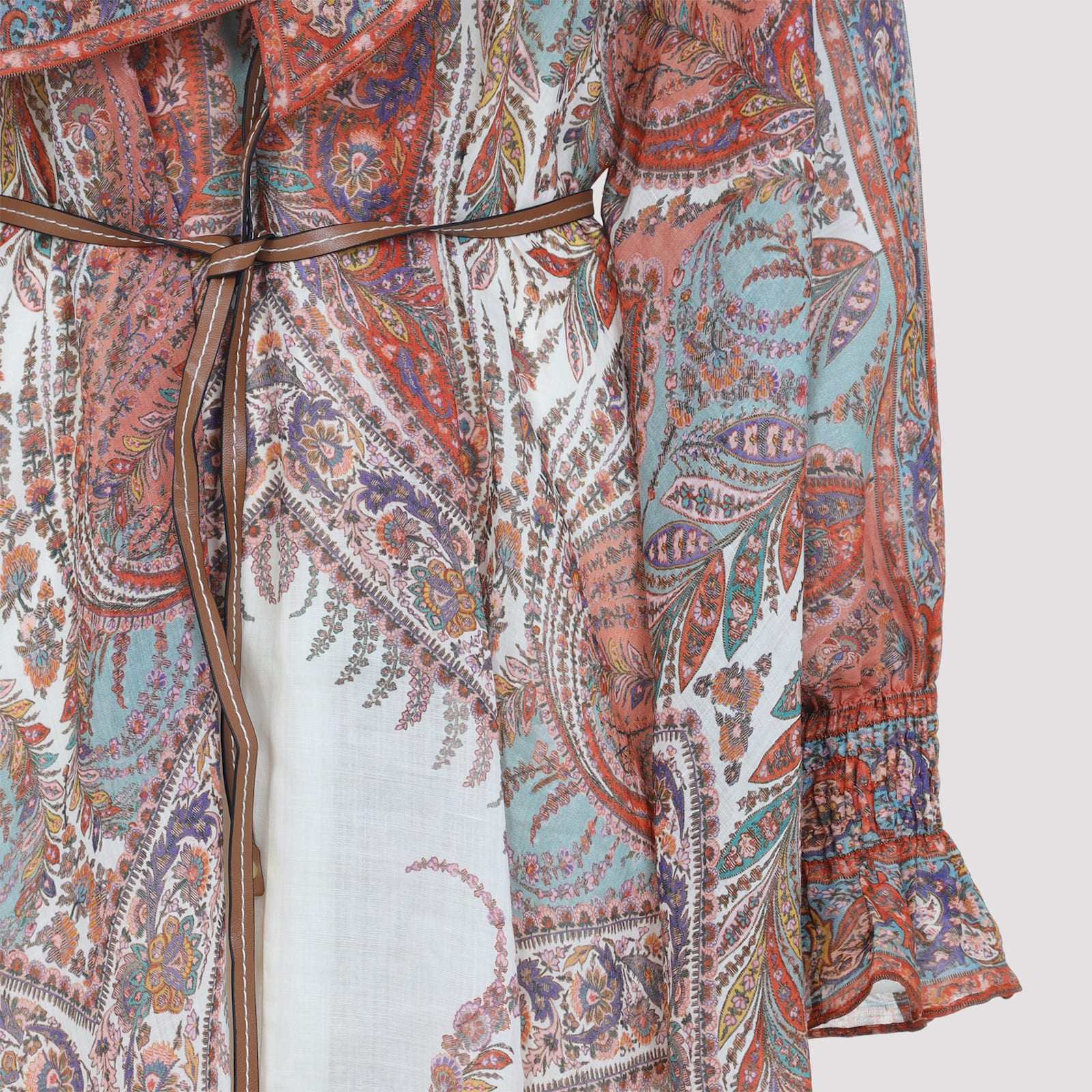 Zimmermann Layered Multicolour Dress With Paisley Patterns In Multi