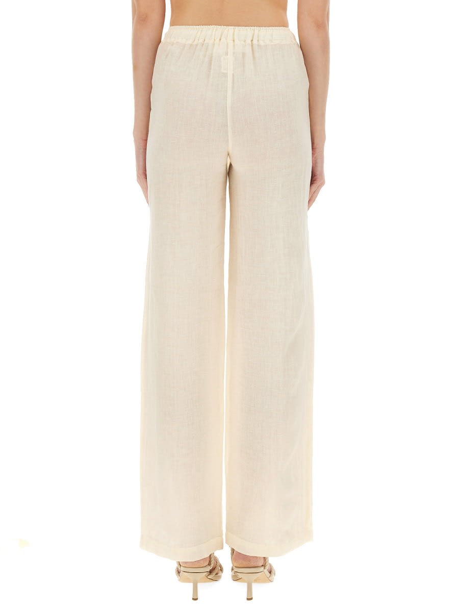 Shop 120% Lino Linen Pants In Ivory