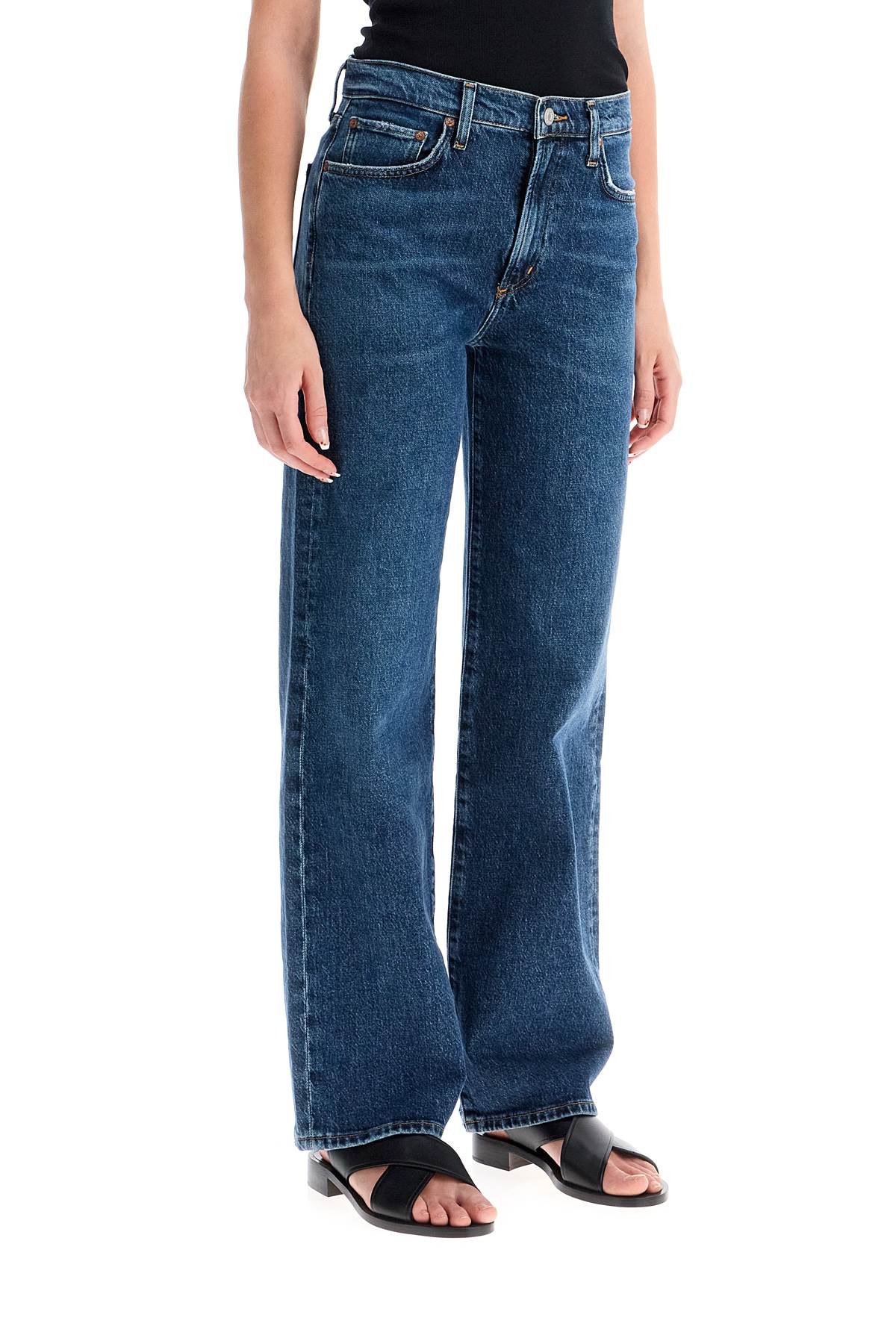 Shop Agolde Straight Harper Jeans For Women In Tempo (blue)