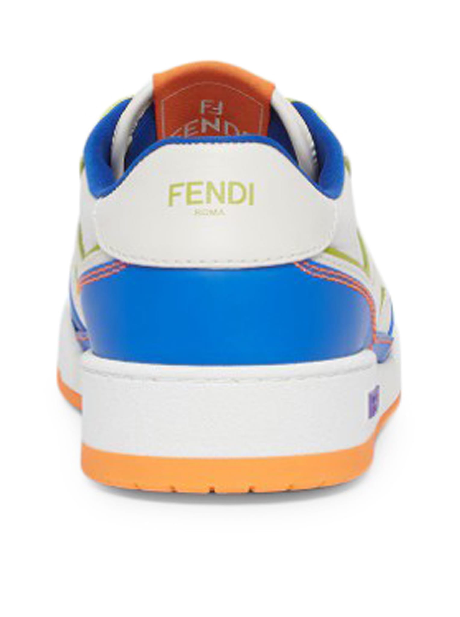 Shop Fendi Match Woman Sneakers In Ooa Blue White Wasab Ver