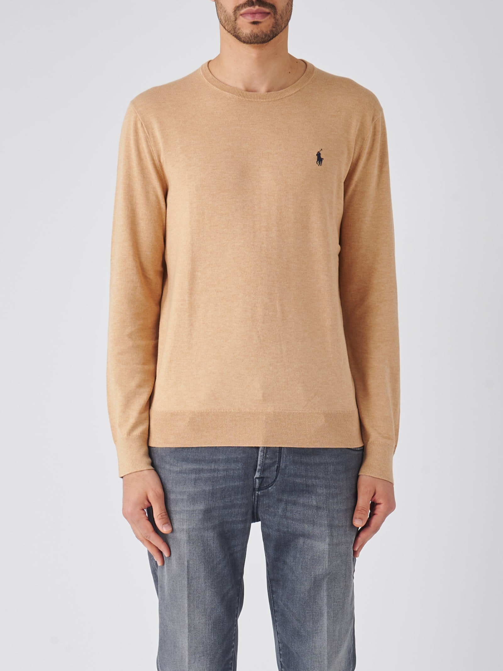 Shop Polo Ralph Lauren Short Sleeve Sweater Sweater In Cammello