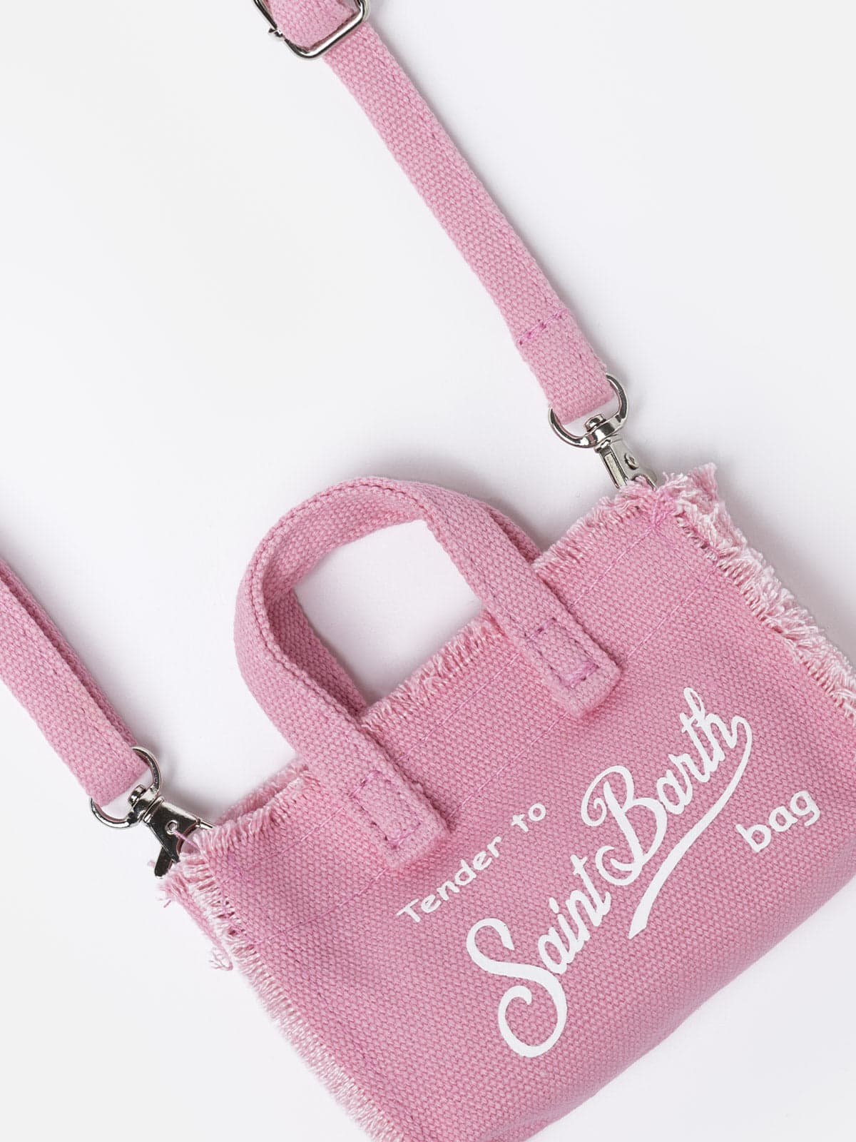 Mc2 Saint Barth Pink Cotton Canvas Key Holder In Pink