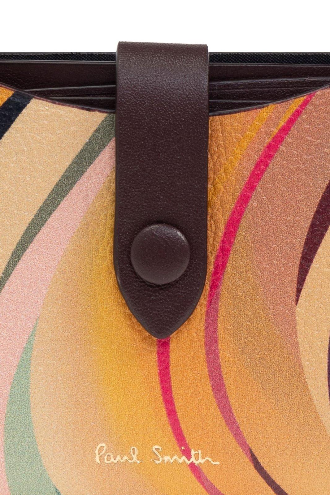 Paul Smith Women's 'dusky Swirl' Leather Pull-out Card Holder Multicolour In Multicolour