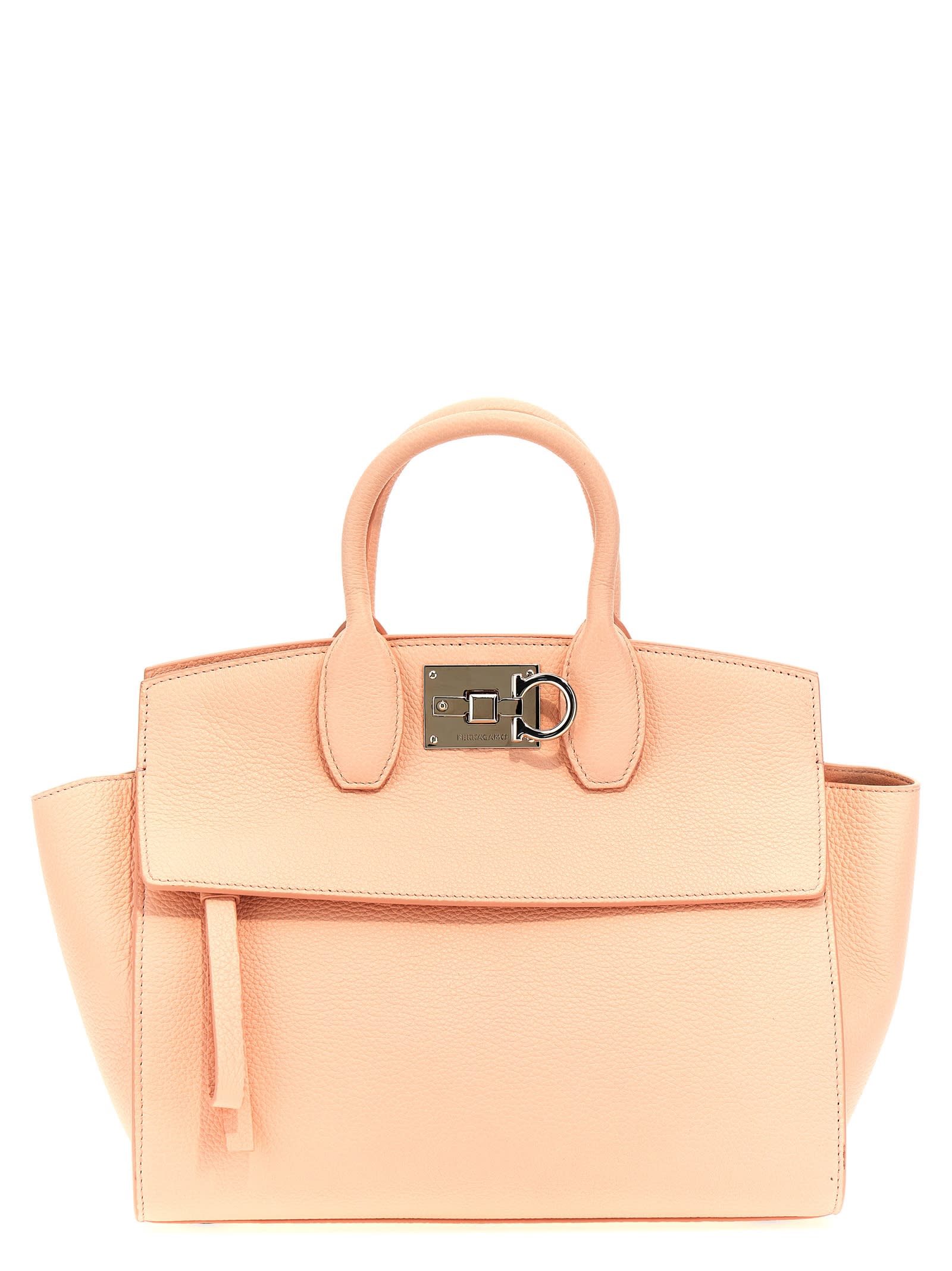 Shop Ferragamo The Studio Small Soft Handbag In Pink