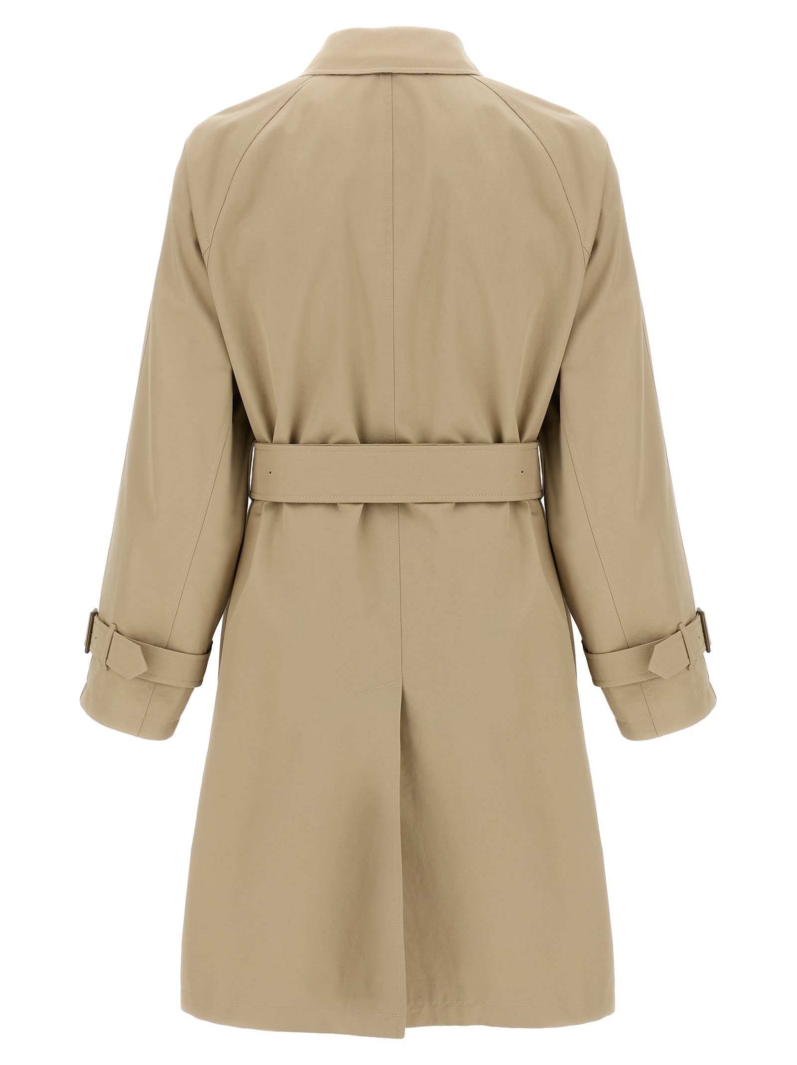 Burberry Trench Coat Gabardine Ajustable Cuffs Back Vent In Beige