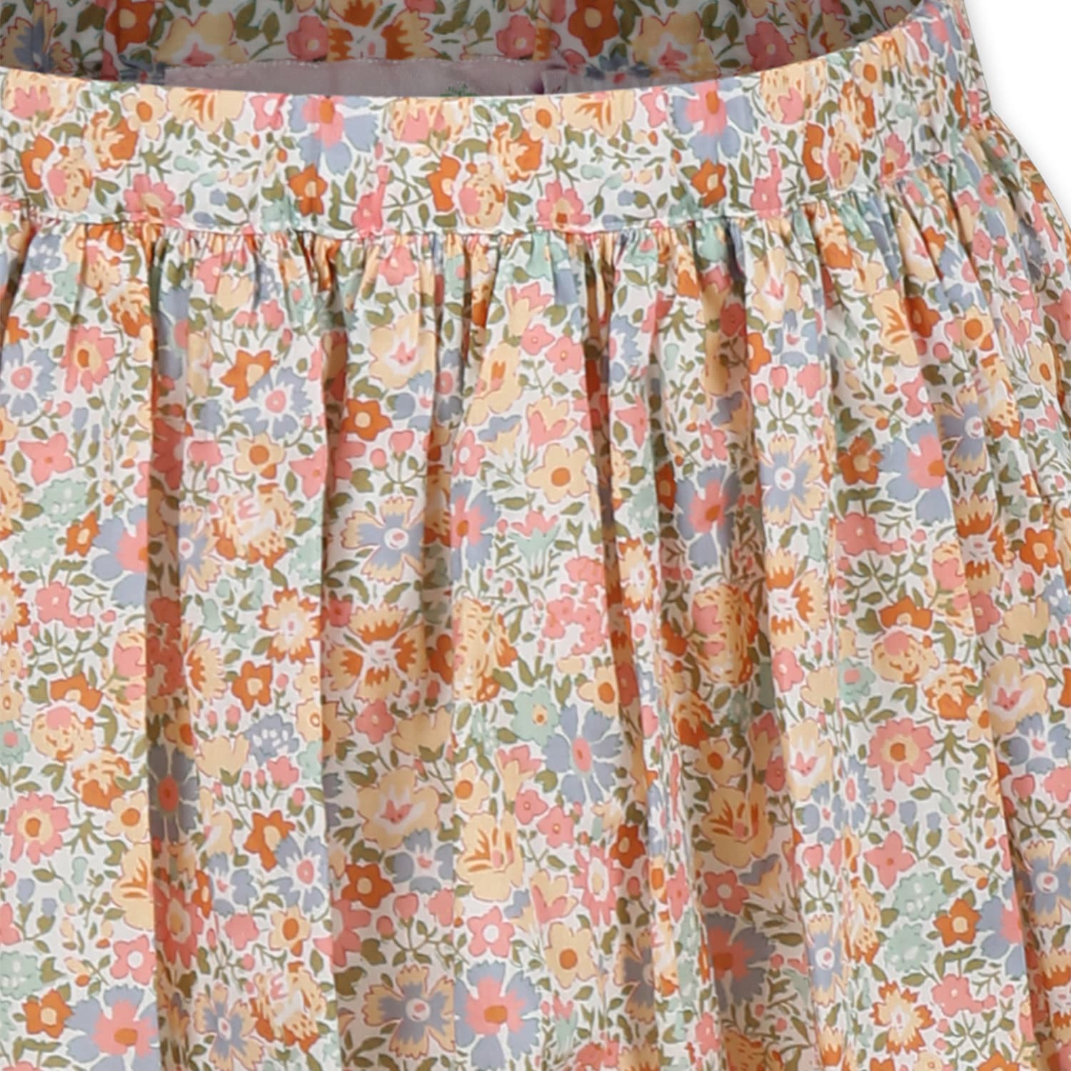 Bonpoint Multicolor Skirt For Girl With Floral Print In Multicolor