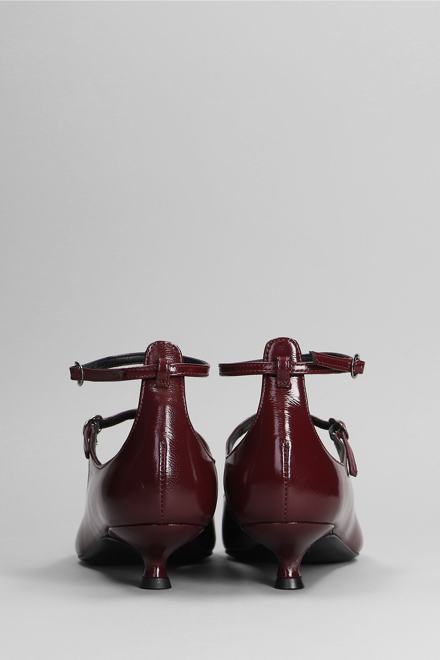 MARC ELLIS PUMPS IN BORDEAUX LEATHER 