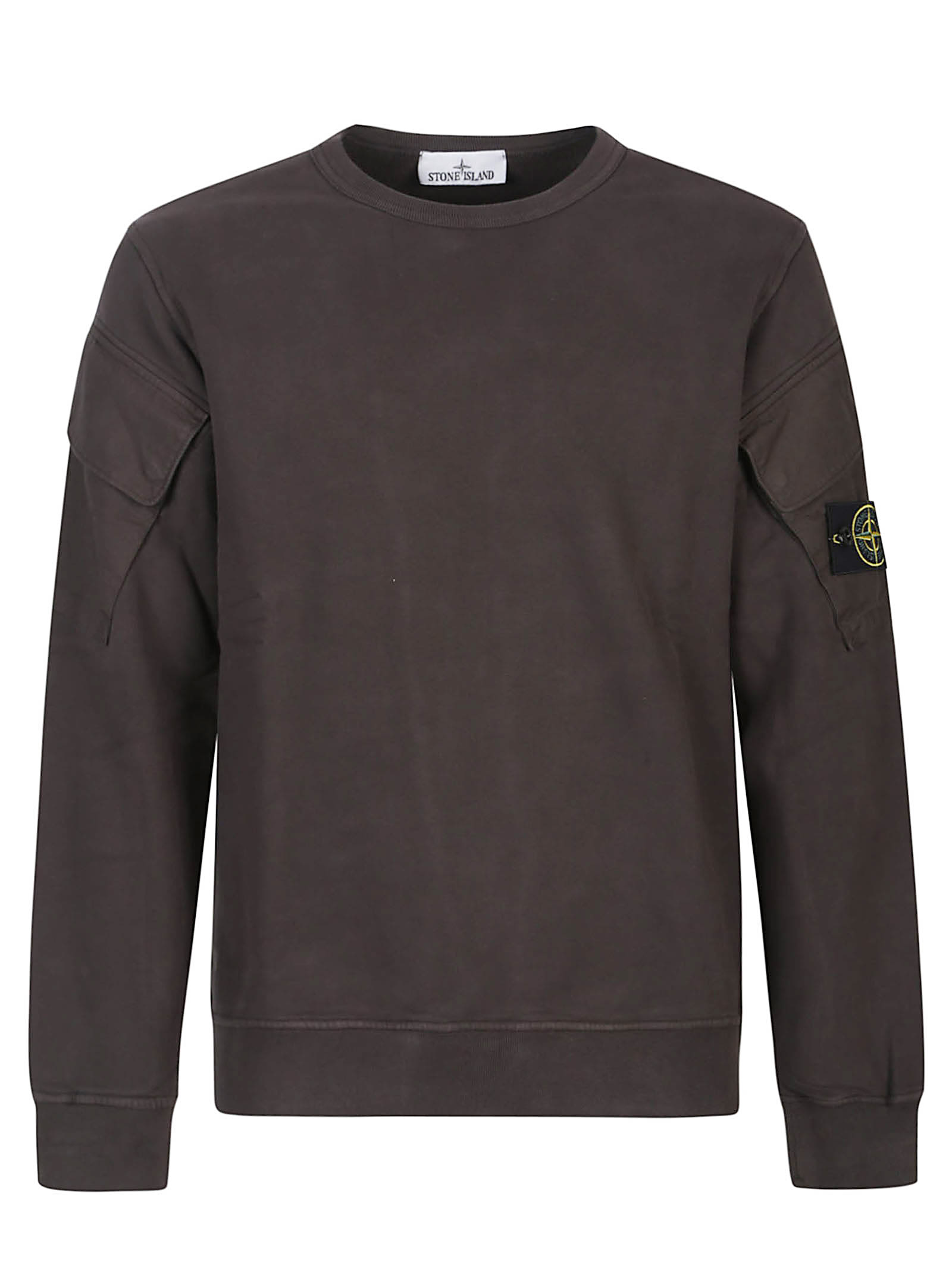 Stone Island Cotton Sweatshirt In Brown
