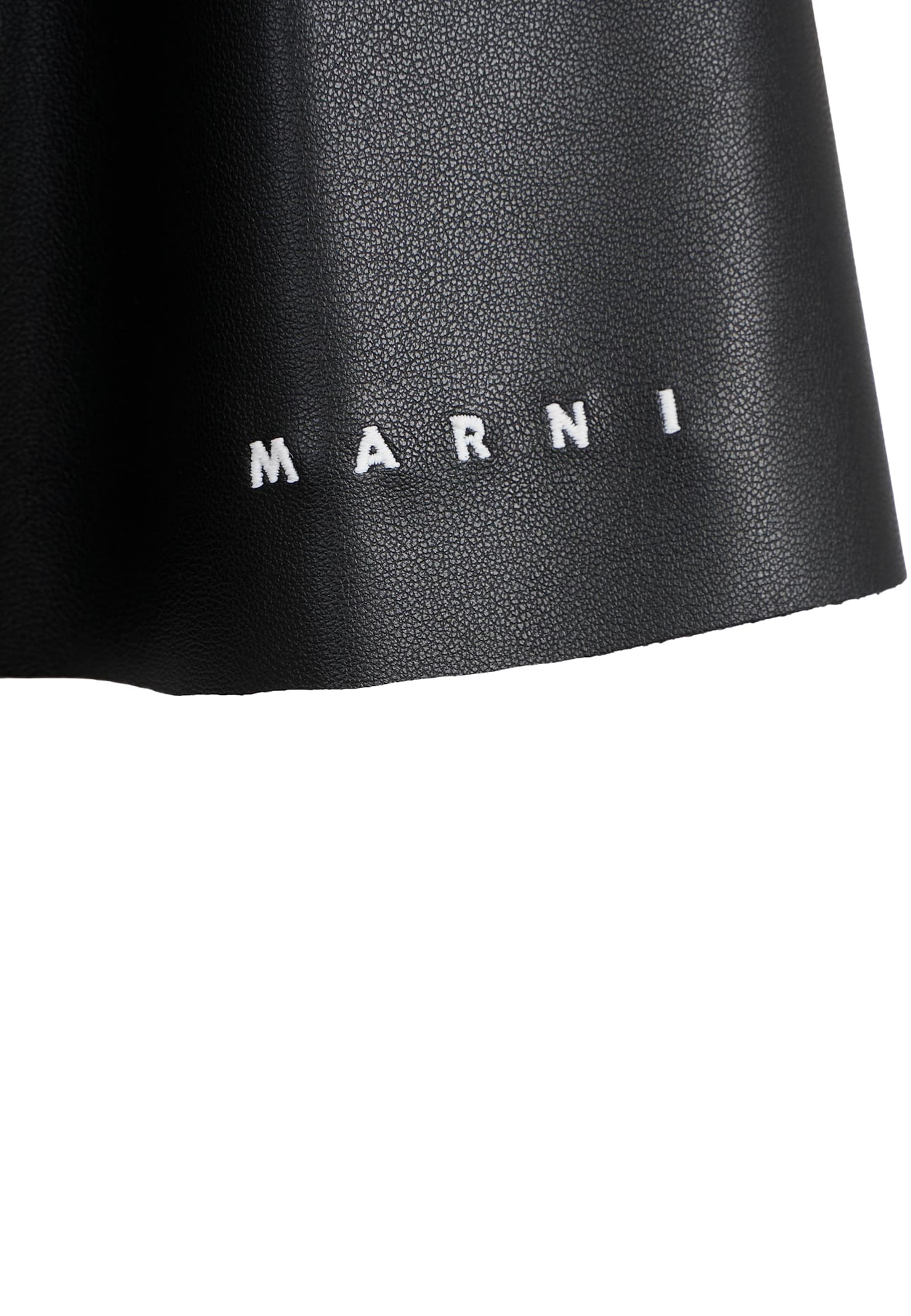 Marni Black Skirt For Girl With Logo In Black