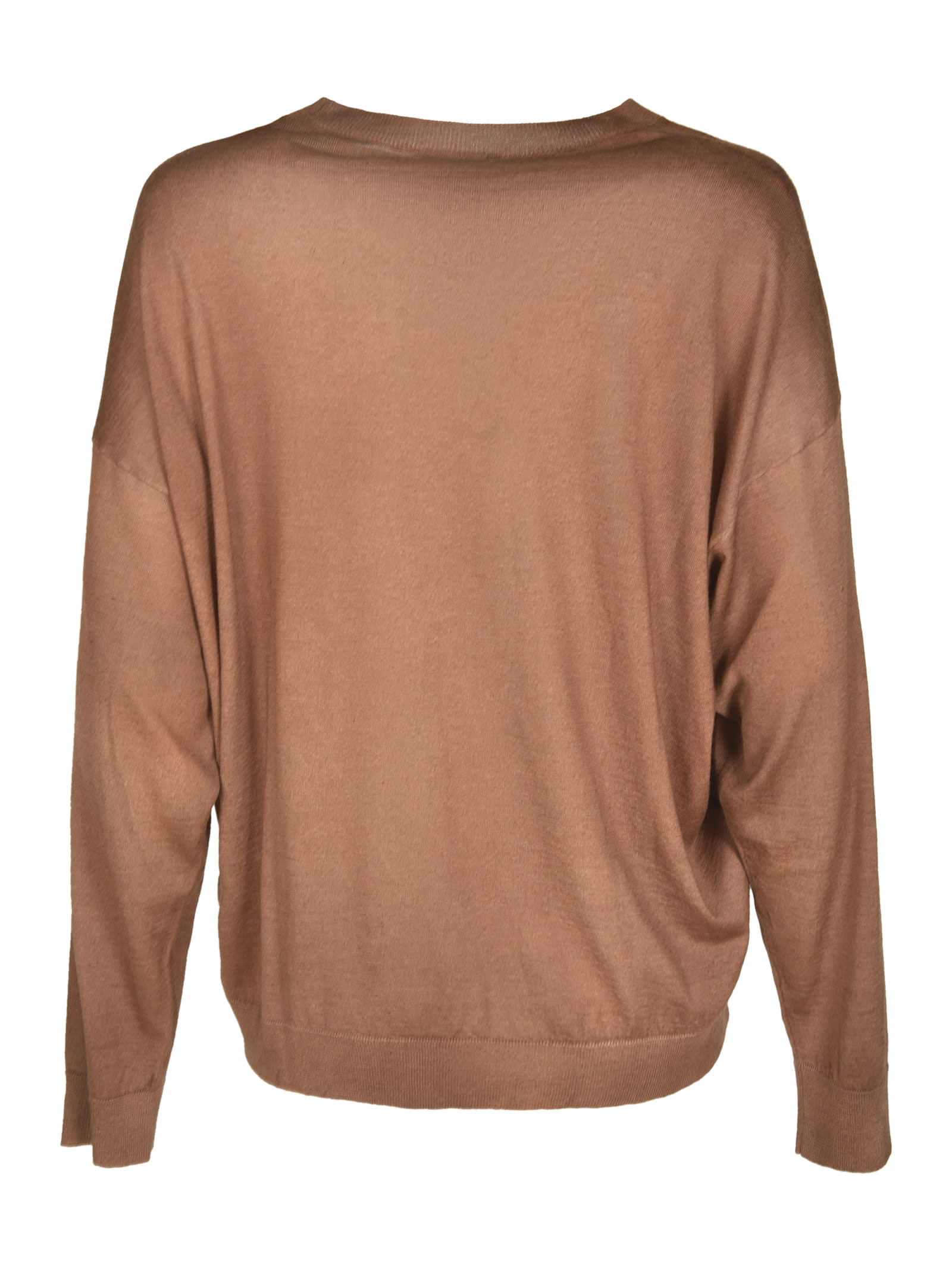 Shop Avant Toi Rib Trim Dyed Sweater In Brownie