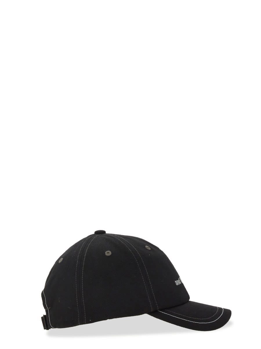And Wander Wool Melton Cap In Black