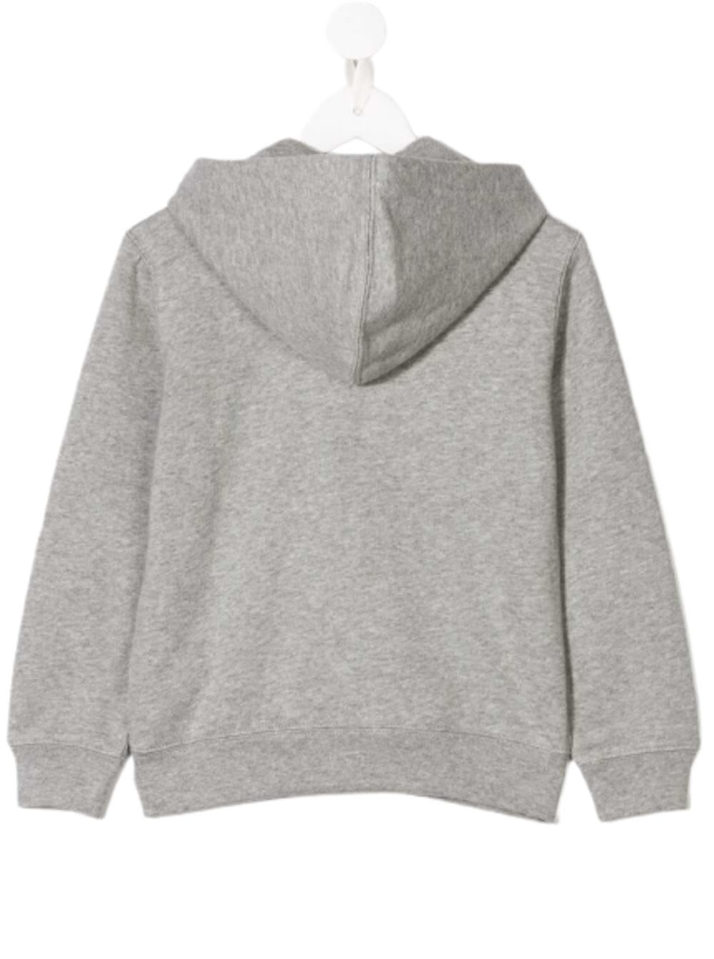 Shop Ralph Lauren Grey Hoodie With Logo In Cotton Boy