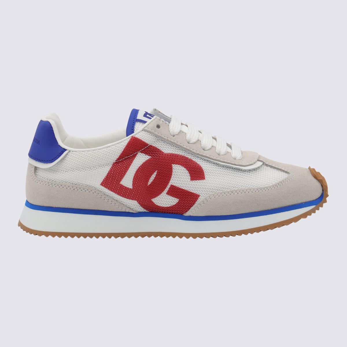 Dolce & Gabbana White And Blue Sneakers