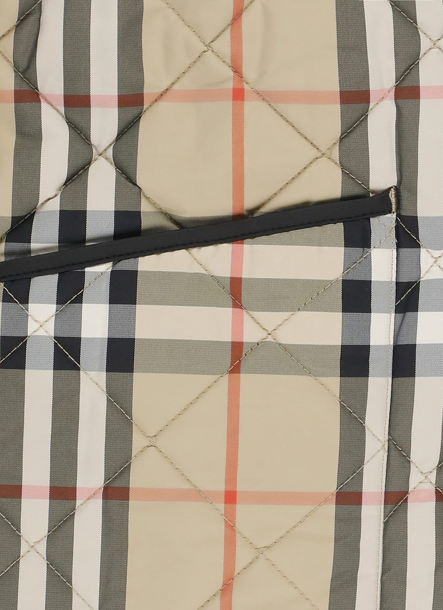 Burberry Milo Check Quilted Jacket In Neutral