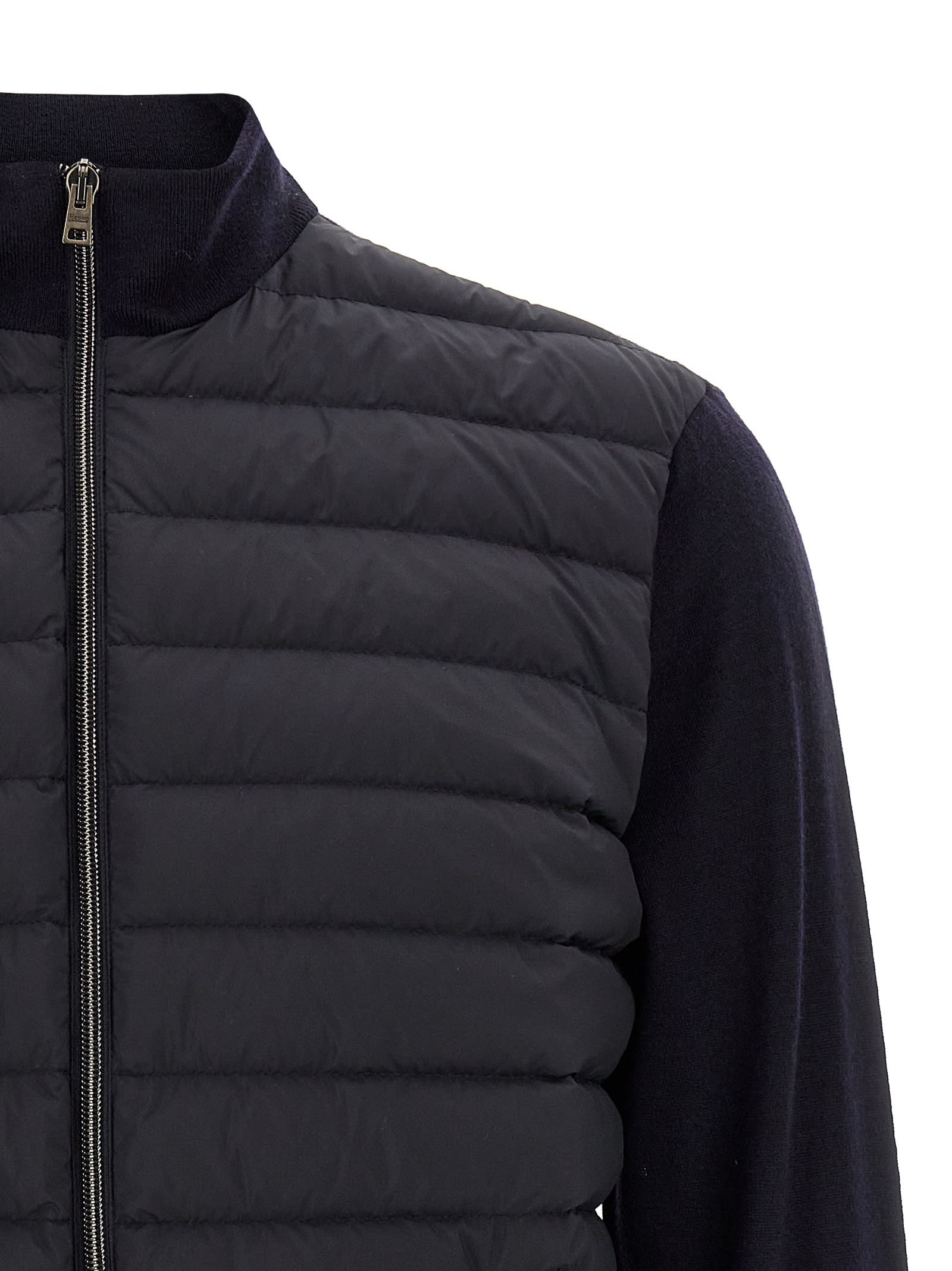 Herno Combination Down Jacket Casual Jackets And Parka Blue In Blue
