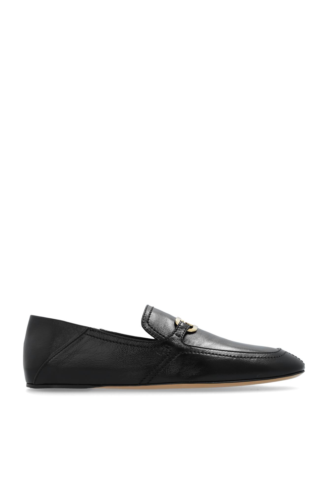 Shop Ferragamo Elaine Loafers Shoes In Nero