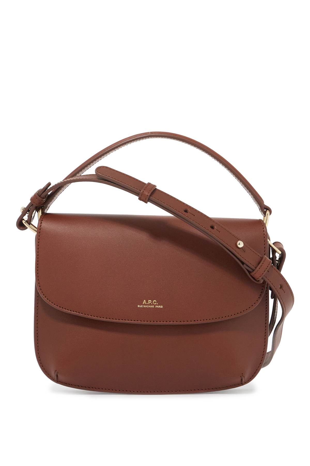 Apc Sarah Mini Shoulder Bag In Noisette (brown)