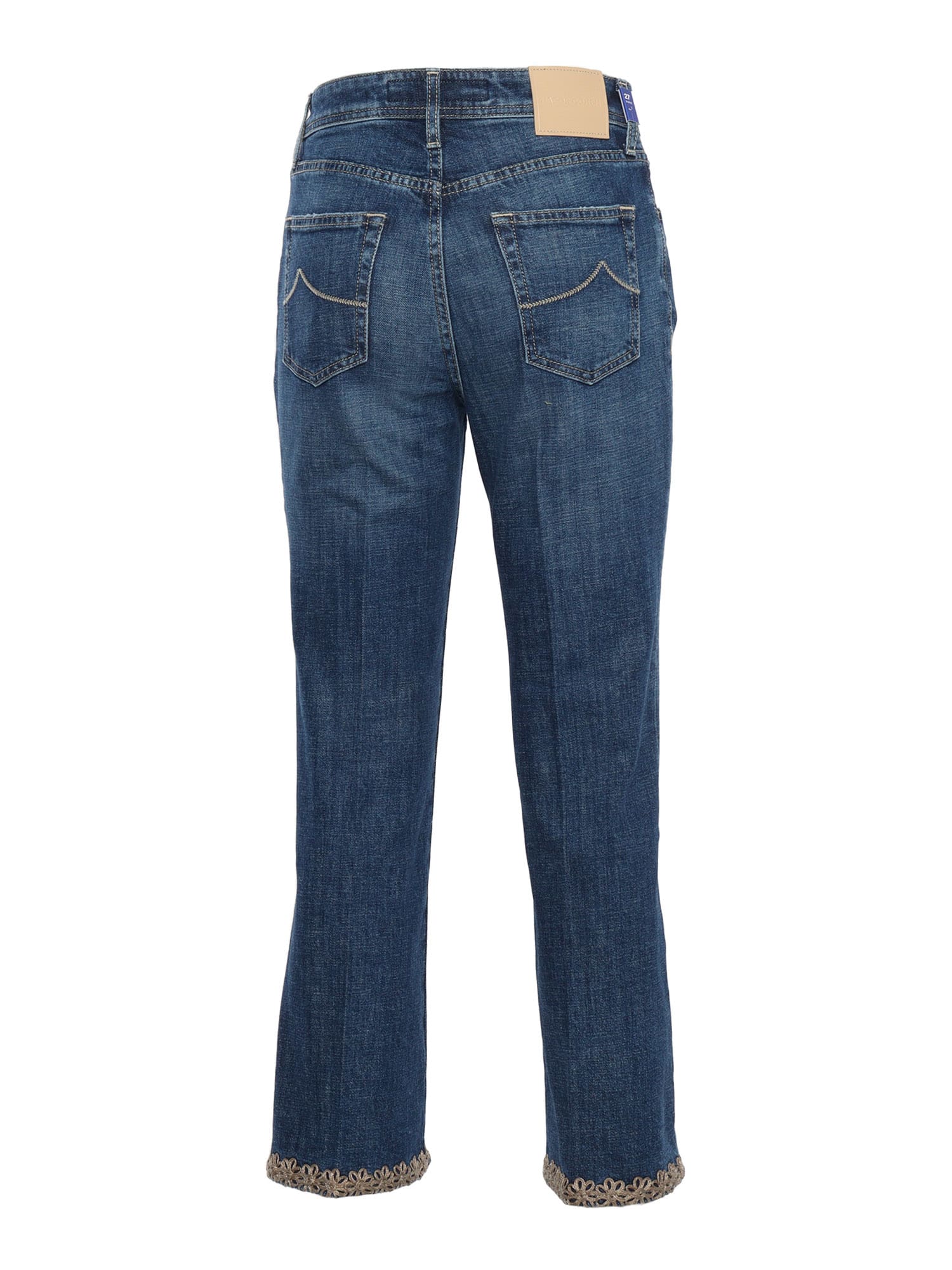Shop Jacob Cohen Cropped Jeans In Blue