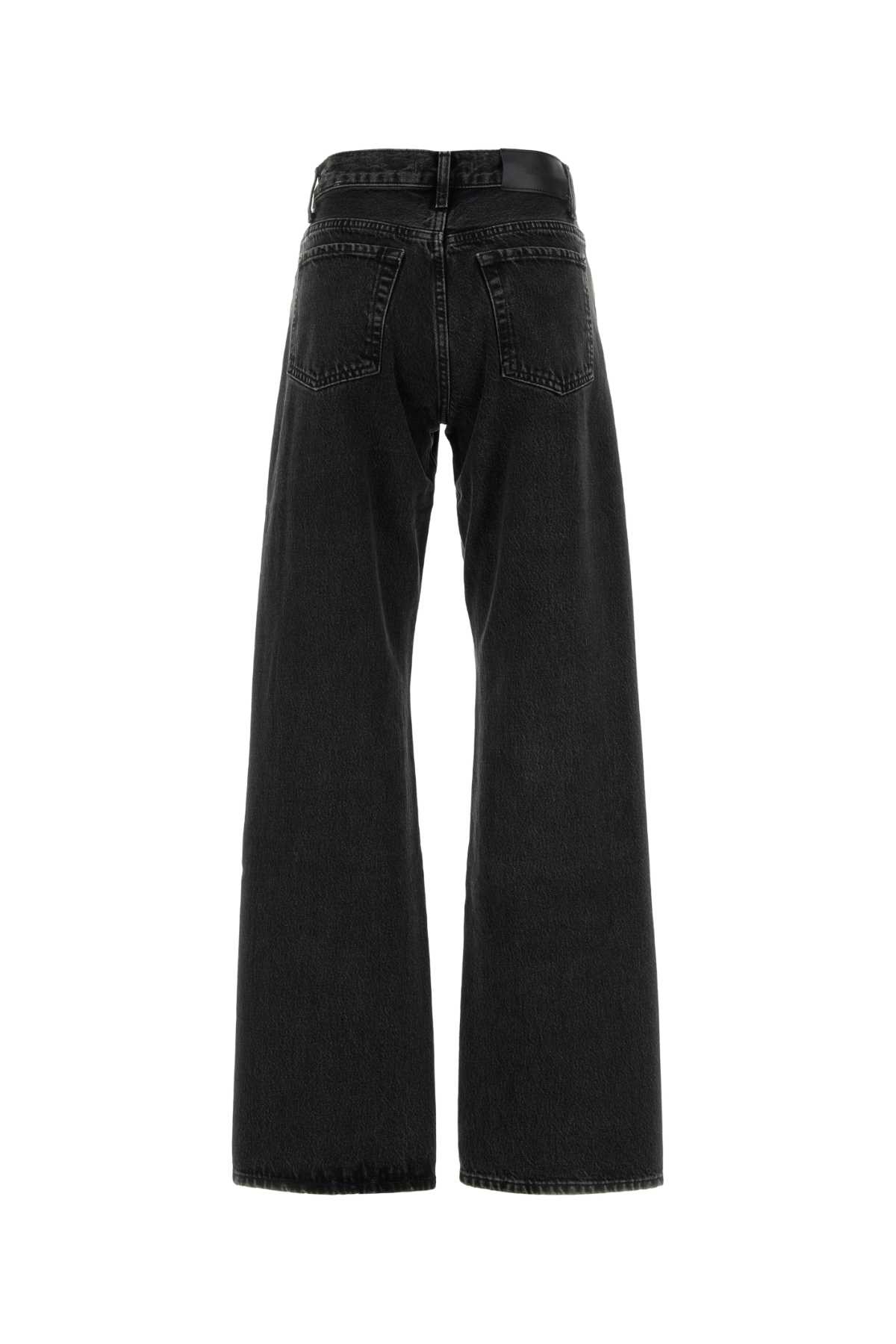 7 For All Mankind Black Denim Tess Jeans In Black