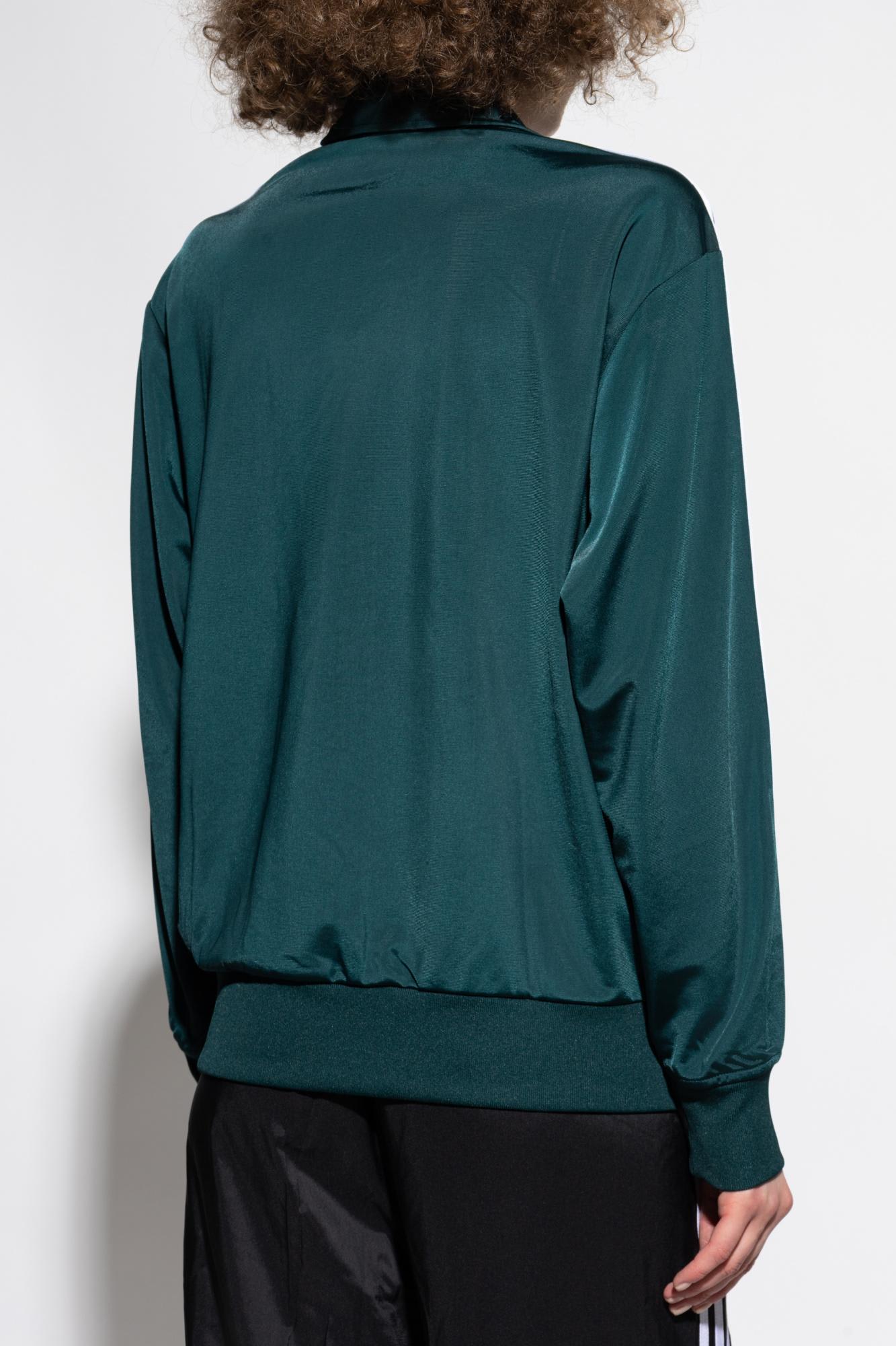 Adidas Originals Sweatshirt With A Stand-up Collar In Green