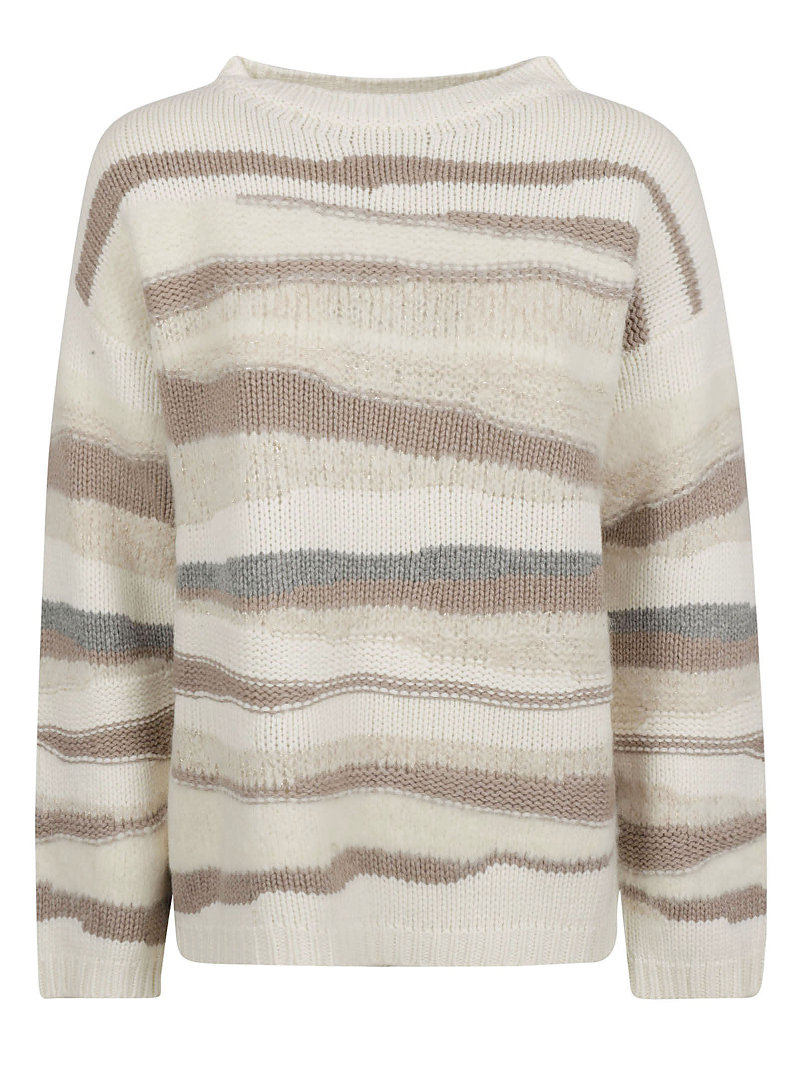 Stripe Patterned Knit Sweater