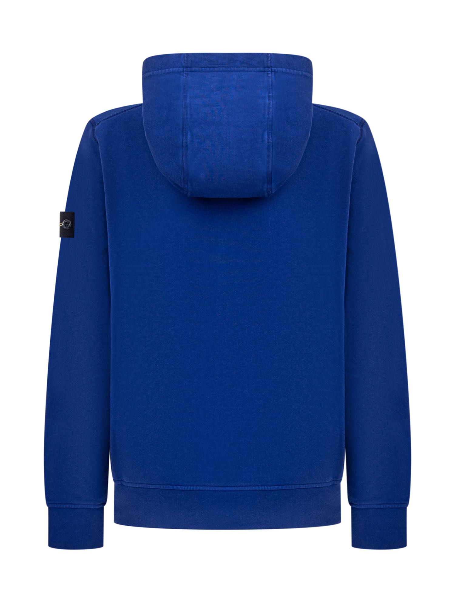 Shop Stone Island Junior Logo Sweatshirt In Bright Blue