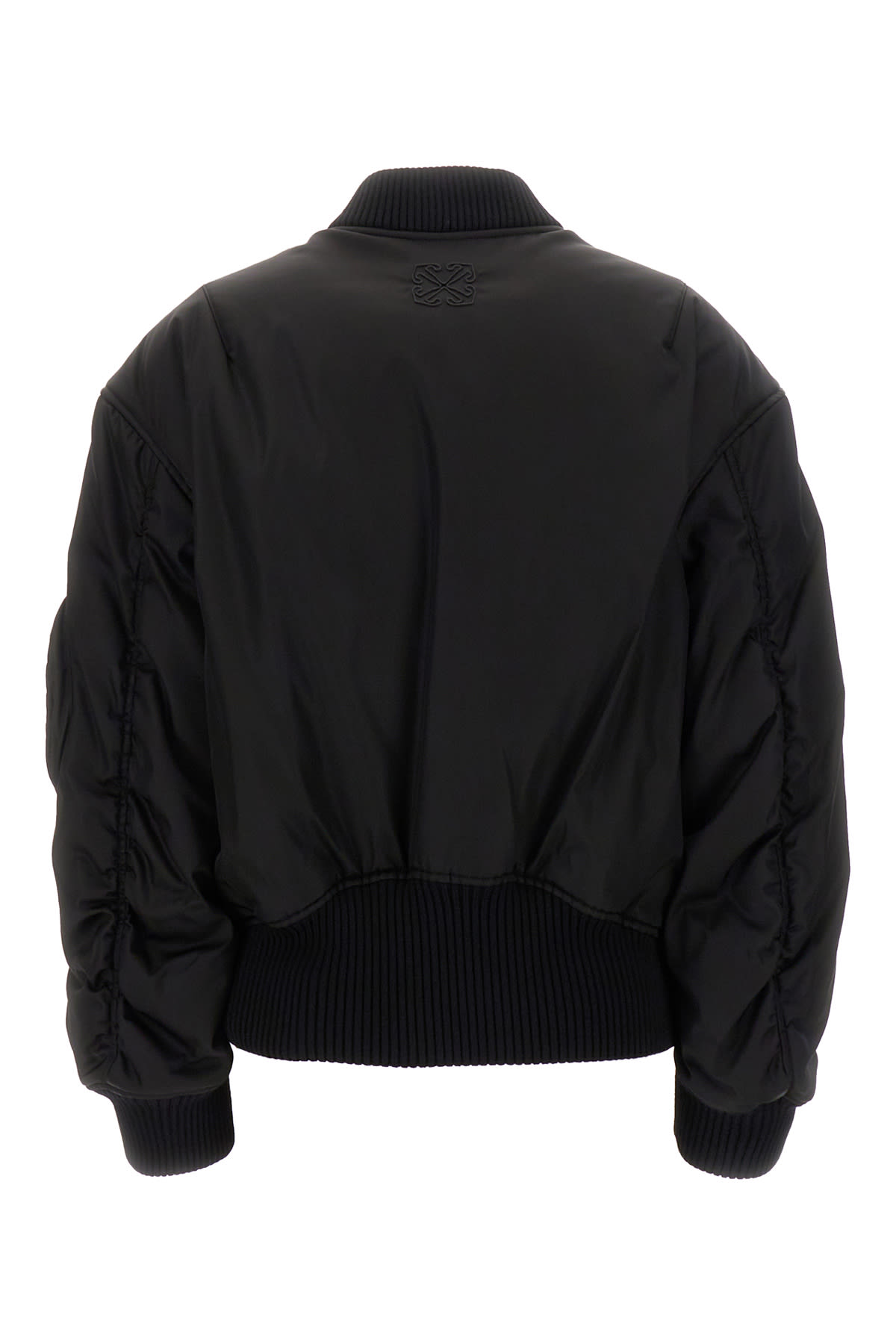 Shop Off-white Black Nylon Padded Bomber Jacket In 1010