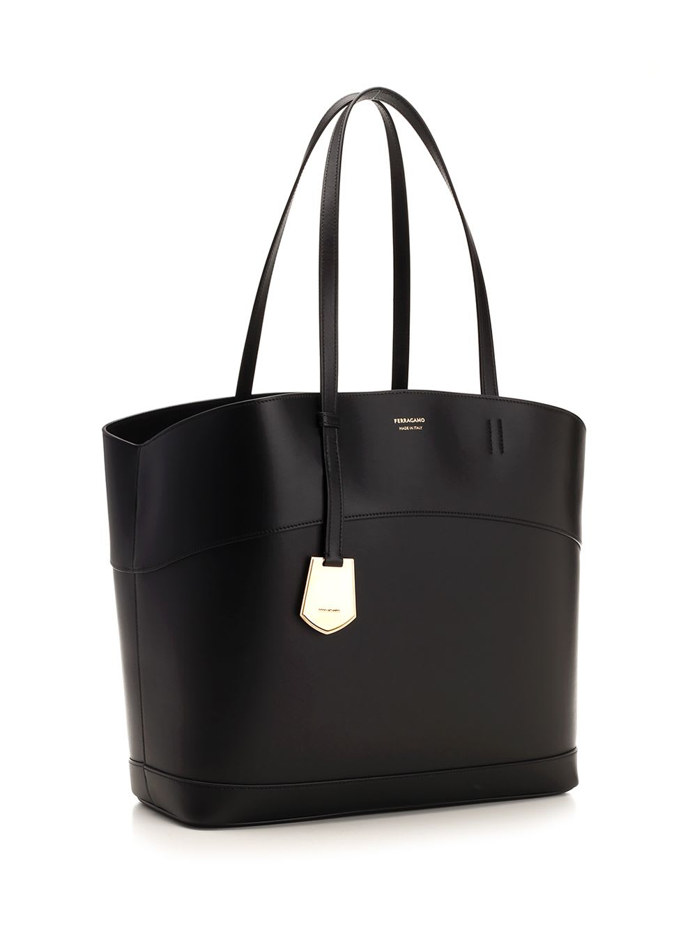 Shop Ferragamo Charming Medium Tote Bag In Black