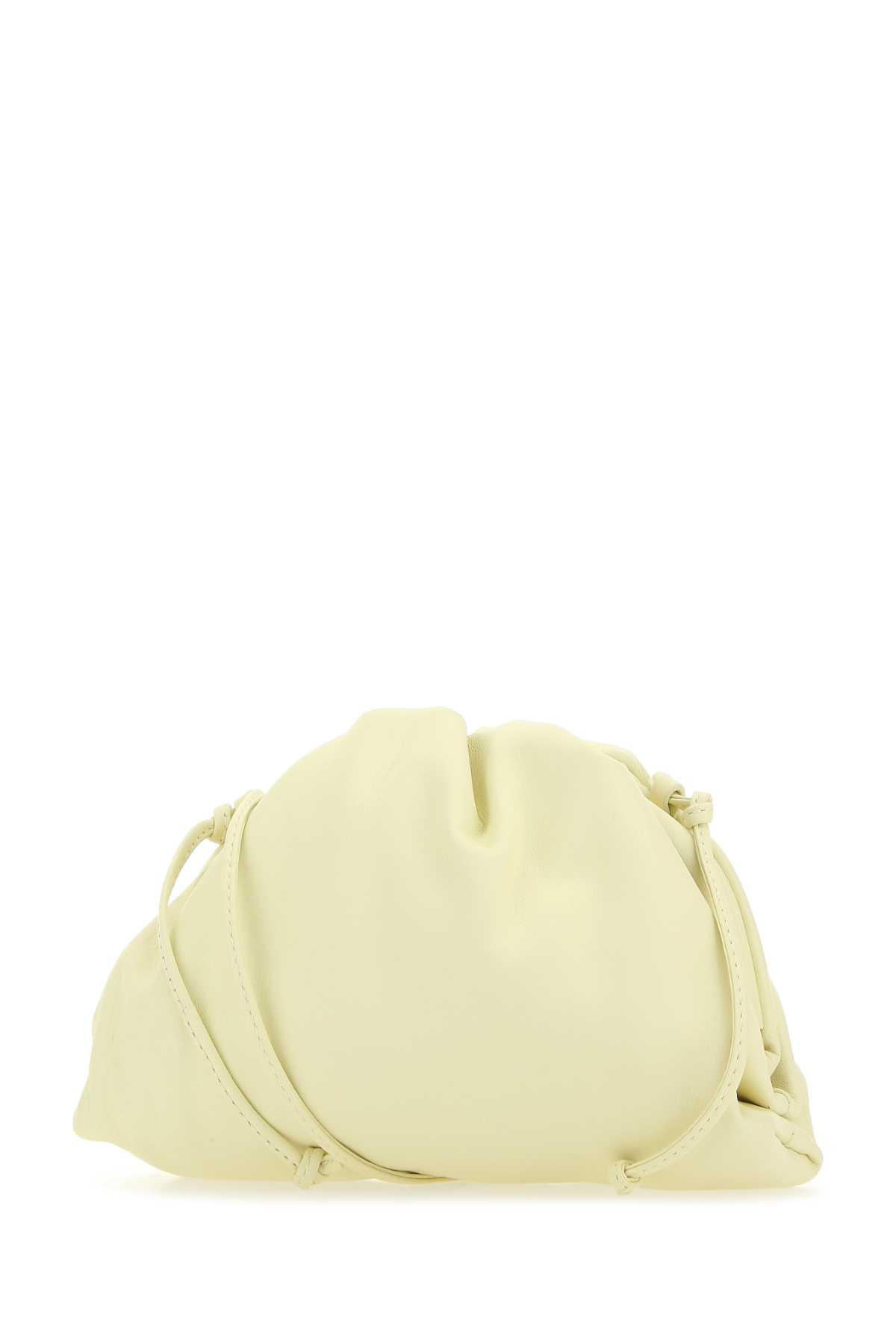 Bottega Veneta Pastel Yellow Nappa Leather Mini Pouch Clutch In 7405