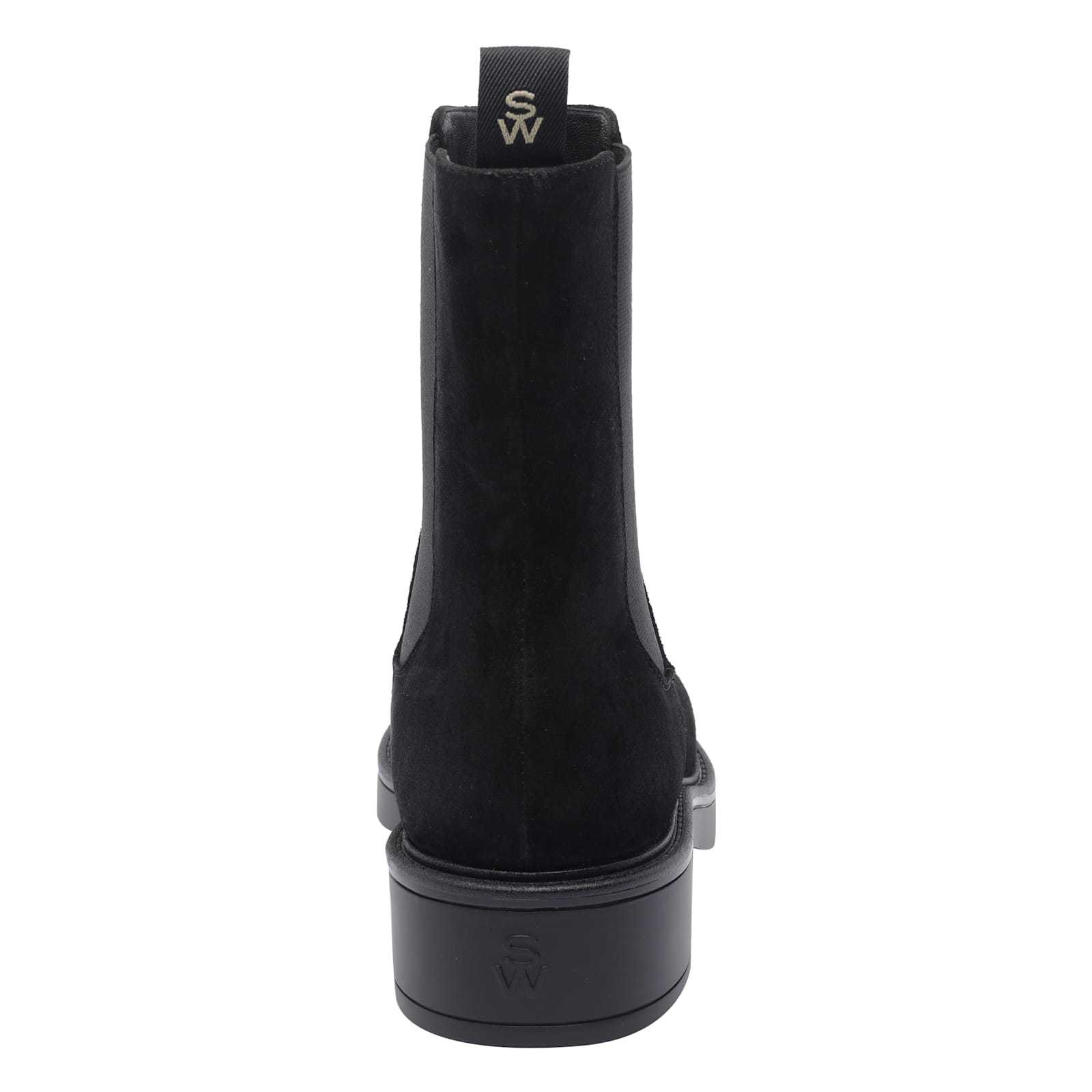 Stuart Weitzman Suede Ankle Boots Block Heel In Black