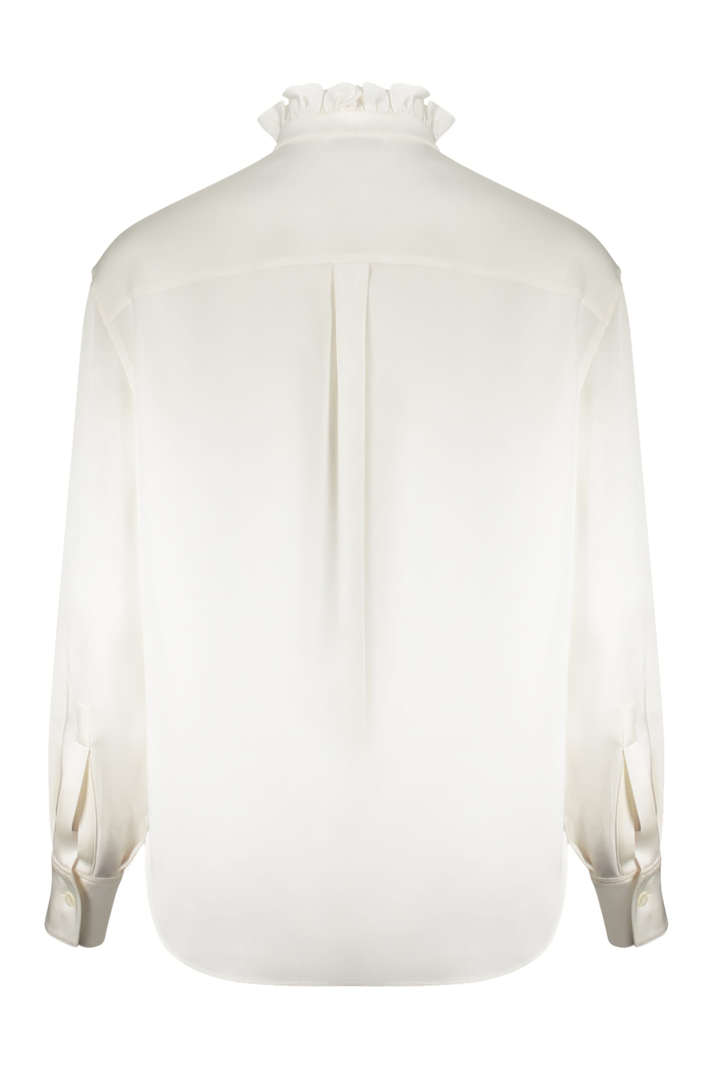 Shop Alexander Mcqueen Silk Blouse In Ivory