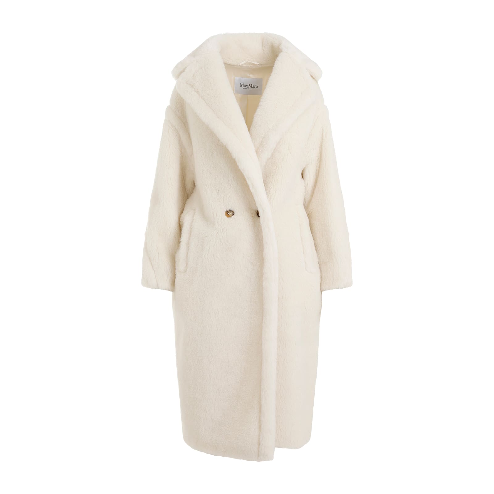 Shop Max Mara Tedgirl Coat In Bianco