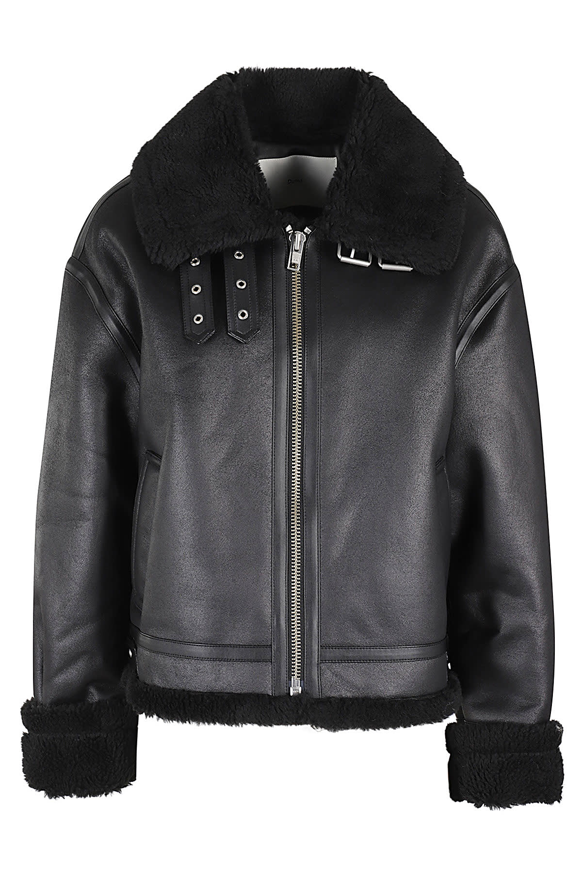 DUNST LOOSE FIT LINE SHEARLING JACKET 