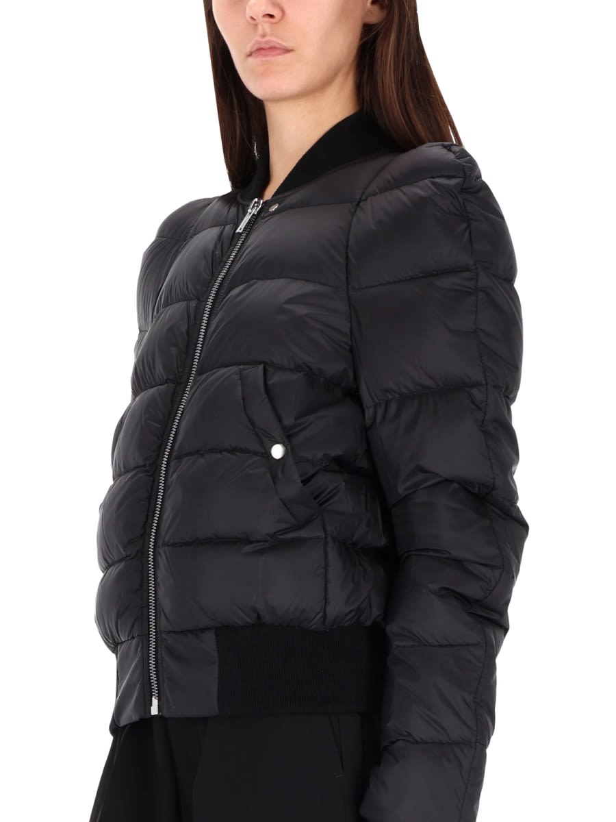 Rick Owens Comforter Down Bomber Jacket In Black