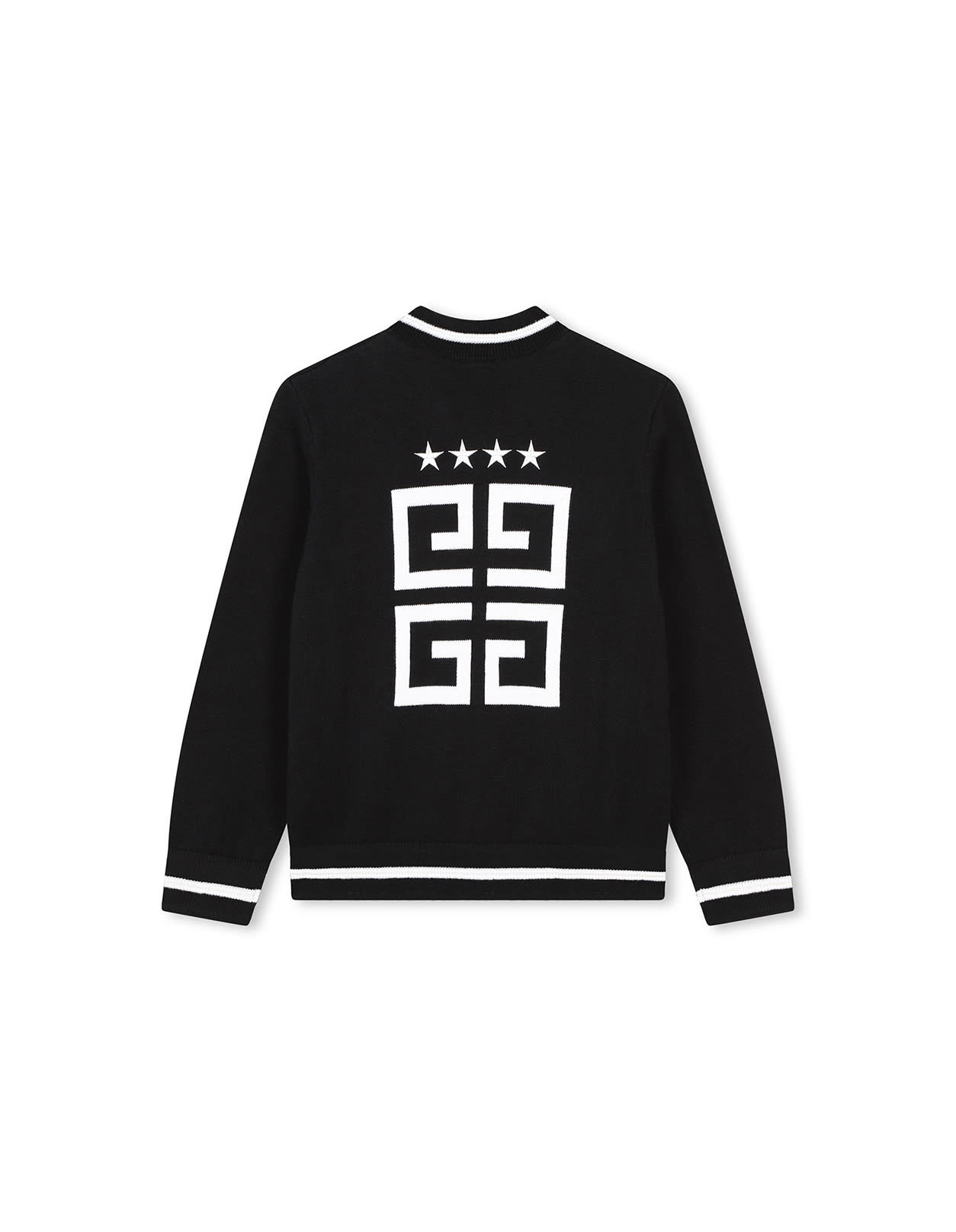 Shop Givenchy Black Zip-up Cardigan With Logo